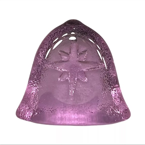 Fire & Light • Rare Lavender Bell Paperweight 2½” Recycled Glass Discontinued - Picture 8 of 9